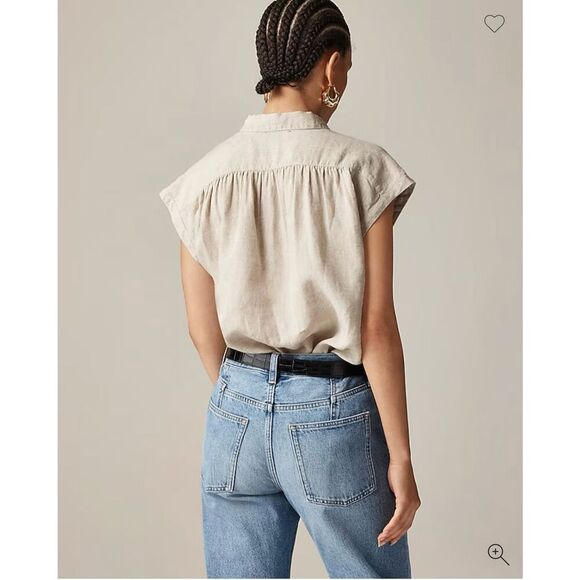 J. Crew New Capitaine shirt in Baird McNutt Irish linen Flax Size M NWT CG943 - Picture 2 of 10